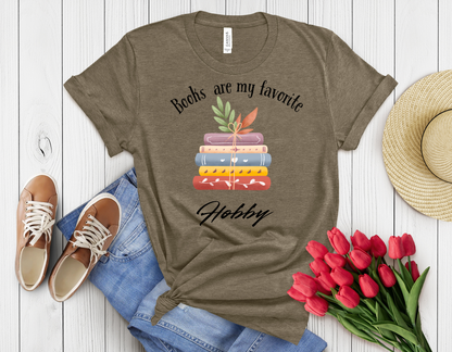 Books are my favorite hobby t-shirt