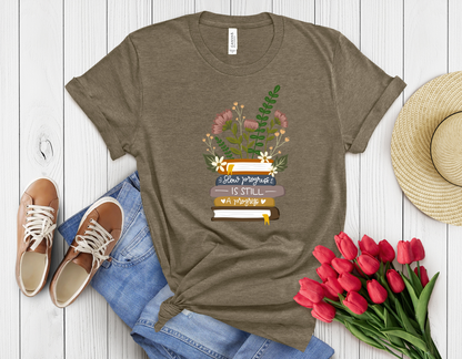 Feather book t-shirt