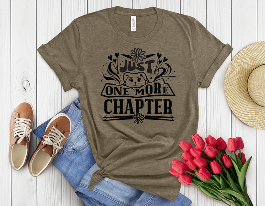 Just one more chapter puppy t-shirt