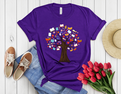 Book tree t-shirt
