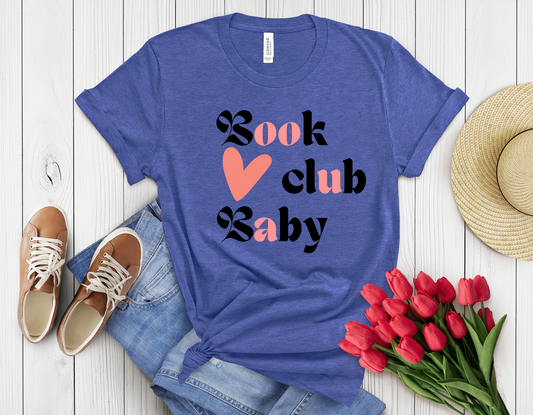 Heart book club t-shirt