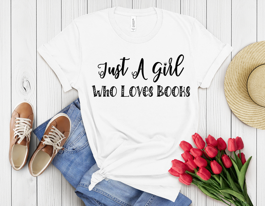 A girl love books t-shirt